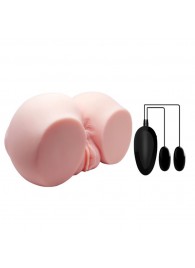 Телесный мастурбатор с двумя любовными тоннелями и вибрацией - Baile - в Ростове-на-Дону купить с доставкой