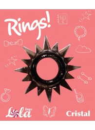 Чёрное эрекционное кольцо Rings Cristal - Lola Games - в Ростове-на-Дону купить с доставкой