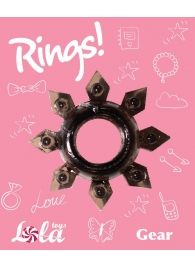 Чёрное эрекционное кольцо Rings Gear - Lola Games - в Ростове-на-Дону купить с доставкой