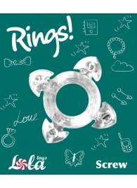 Прозрачное эрекционное кольцо Rings Screw - Lola Games - в Ростове-на-Дону купить с доставкой