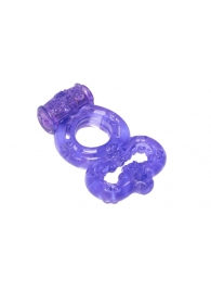 Фиолетовое эрекционное кольцо Rings Treadle с подхватом - Lola Games - в Ростове-на-Дону купить с доставкой