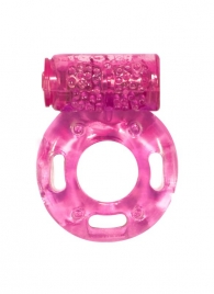 Розовое эрекционное кольцо с вибрацией Rings Axle-pin - Lola Games - в Ростове-на-Дону купить с доставкой