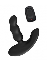 Черный силиконовый стимулятор простаты Levett Nitoc с пультом ДУ - Levett - в Ростове-на-Дону купить с доставкой