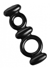 Двойное эрекционное кольцо Dual Stretch To Fit Cock and Ball Ring - XR Brands - в Ростове-на-Дону купить с доставкой