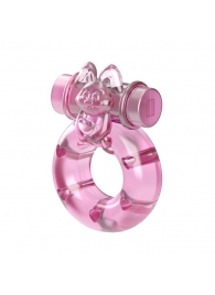 Розовое эрекционное кольцо с вибрацией Ring - Baile - в Ростове-на-Дону купить с доставкой