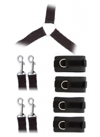 Комплект наручников и поножей LUXURIOUS BED RESTRAINT CUFF SET - Blush Novelties - купить с доставкой в Ростове-на-Дону