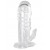 Прозрачная гелевая насадка с клиторальным отростком - 13 см. - Toyfa Basic - в Ростове-на-Дону купить с доставкой