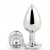 Серебристая анальная втулка с прозрачным кристаллом - 7,1 см. - Dream Toys - купить с доставкой в Ростове-на-Дону