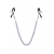 Зажимы для сосков с фиолетовой цепочкой Sweet Caress Nipple Chain - Sweet Caress - купить с доставкой в Ростове-на-Дону