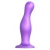 Фиолетовая насадка Strap-On-Me Dildo Plug Curvy size L - Strap-on-me - купить с доставкой в Ростове-на-Дону