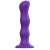 Фиолетовая насадка Strap-On-Me Dildo Geisha Balls size M - Strap-on-me - купить с доставкой в Ростове-на-Дону