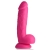 Розовый фаллоимитатор на присоске 8.25  Dildo with Balls - 22,8 см. - XR Brands