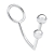 Кольцо на пенис с анальным стимулятором Two Bead Stainless Steel Anal Hook   Cock Ring - BlueLine - в Ростове-на-Дону купить с доставкой