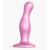 Розовая насадка Strap-On-Me Dildo Plug Curvy size M - Strap-on-me - купить с доставкой в Ростове-на-Дону