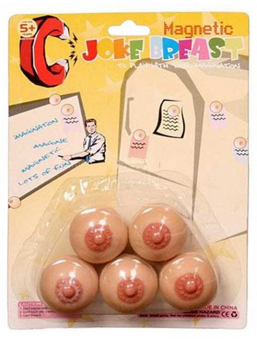 Магнитные держатели в форме груди - 5 шт. - Play Star - купить с доставкой в Ростове-на-Дону