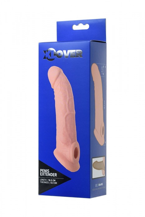 Насадка телесного цвета Toyfa XLover - 16,5 см. - ToyFa - в Ростове-на-Дону купить с доставкой