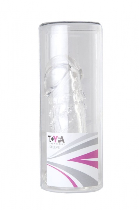 Прозрачная гелевая насадка с клиторальным отростком - 13 см. - Toyfa Basic - в Ростове-на-Дону купить с доставкой