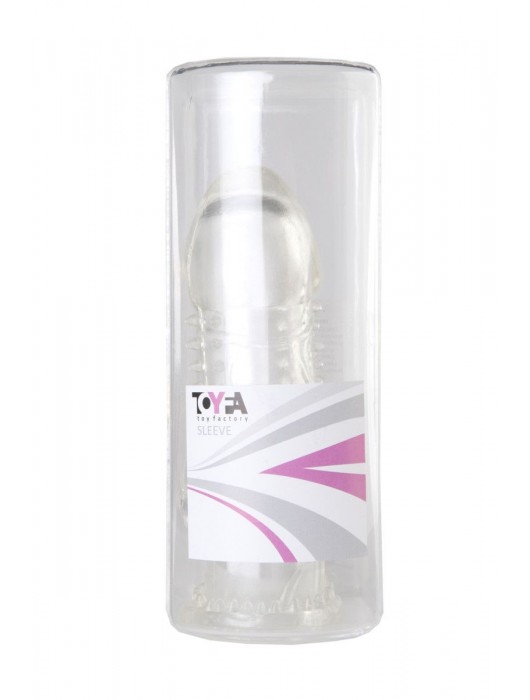 Прозрачная гелевая насадка с рельефом - 13 см. - Toyfa Basic - в Ростове-на-Дону купить с доставкой