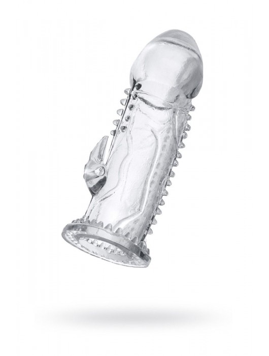 Прозрачная гелевая насадка с рельефом - 13 см. - Toyfa Basic - в Ростове-на-Дону купить с доставкой