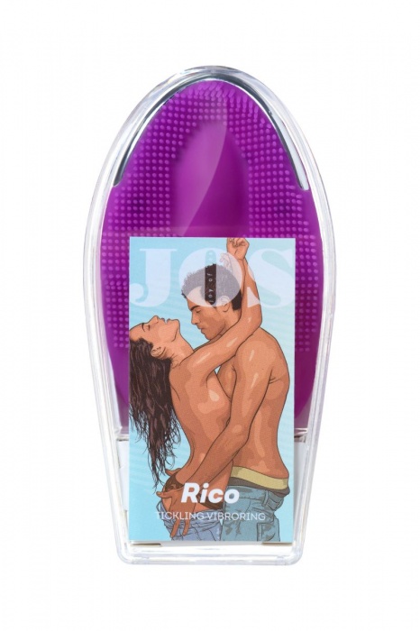 Фиолетовое перезаряжаемое виброкольцо с ресничками JOS  RICO - JOS - в Ростове-на-Дону купить с доставкой