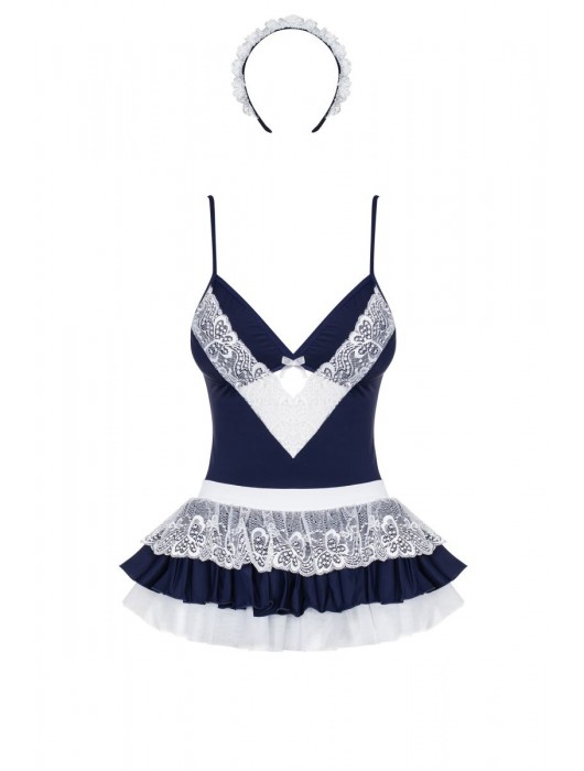 Игривый костюм горничной с кружевным фартуком - Obsessive купить с доставкой