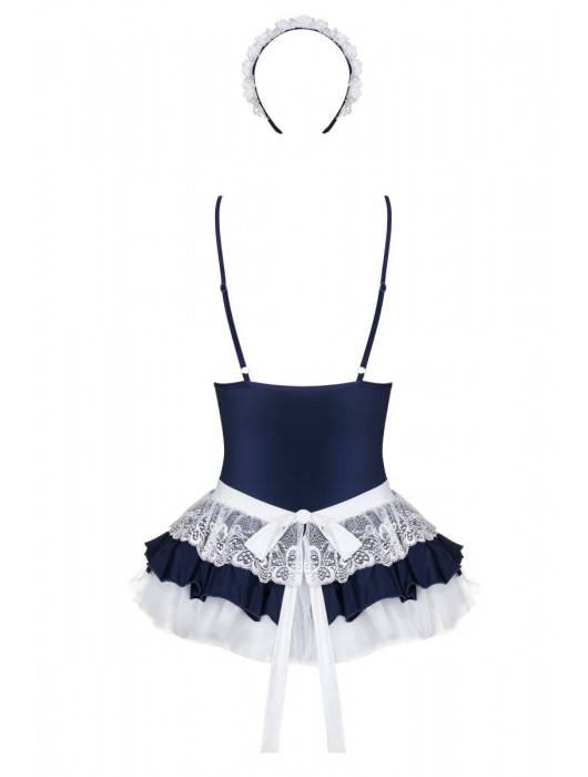 Игривый костюм горничной с кружевным фартуком - Obsessive купить с доставкой