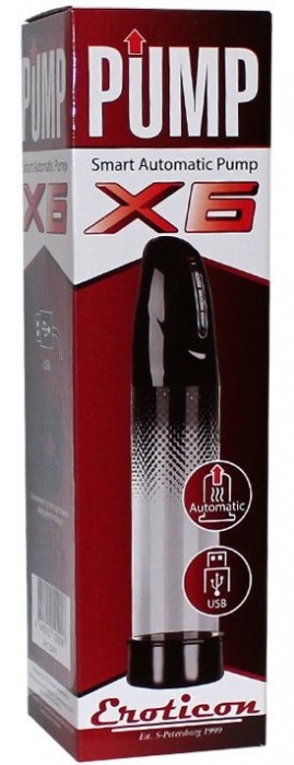 Вакуумная помпа Eroticon PUMP X6 с эффектом памяти - Eroticon - в Ростове-на-Дону купить с доставкой