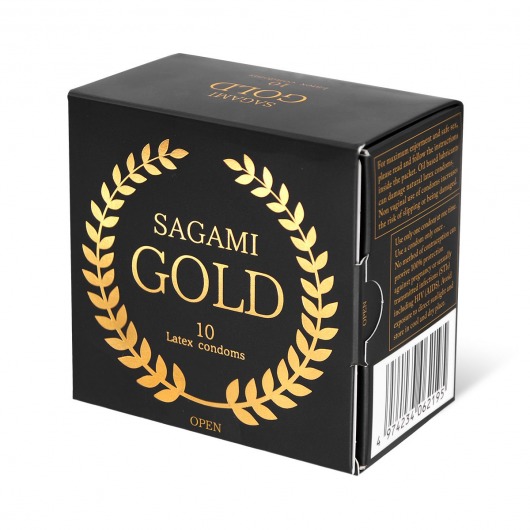 Золотистые презервативы Sagami Gold - 10 шт. - Sagami - купить с доставкой в Ростове-на-Дону