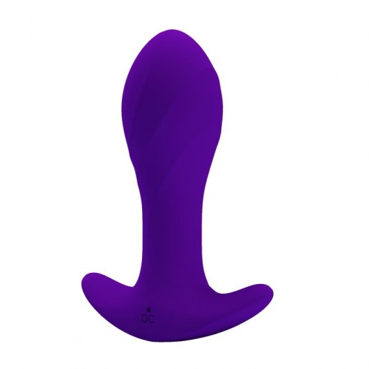 Фиолетовая анальная втулка с вибрацией - 10,5 см. - Baile