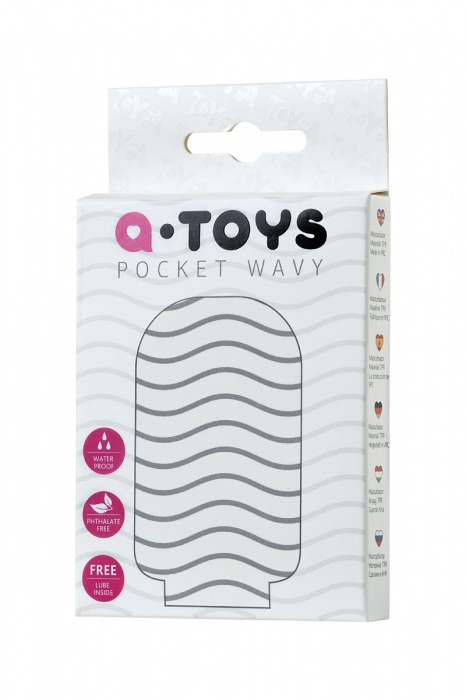 Белый мастурбатор A-Toys Pocket Wavy - A-toys - в Ростове-на-Дону купить с доставкой