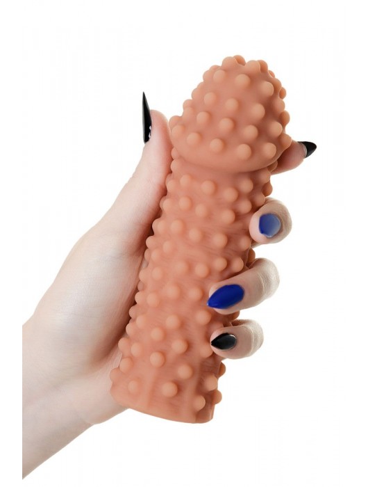 Телесная насадка на фаллос с бугорками KOKOS Extreme Sleeve 10 - 15,8 см. - KOKOS - в Ростове-на-Дону купить с доставкой