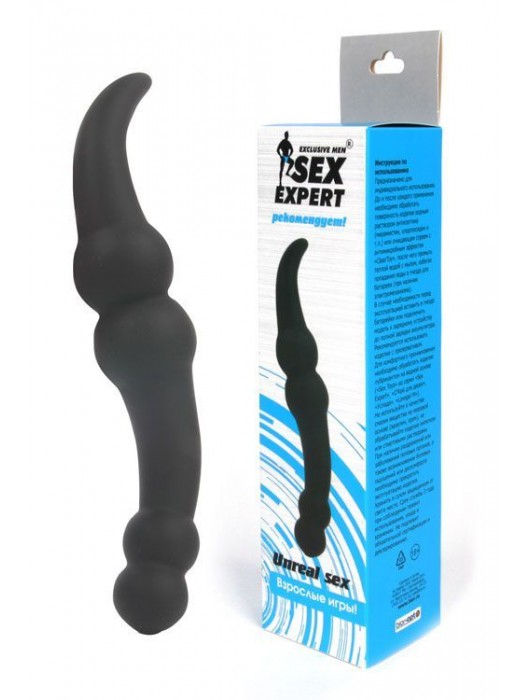 Чёрный стимулятор простаты Sex Expert - 20 см. - Bior toys - в Ростове-на-Дону купить с доставкой