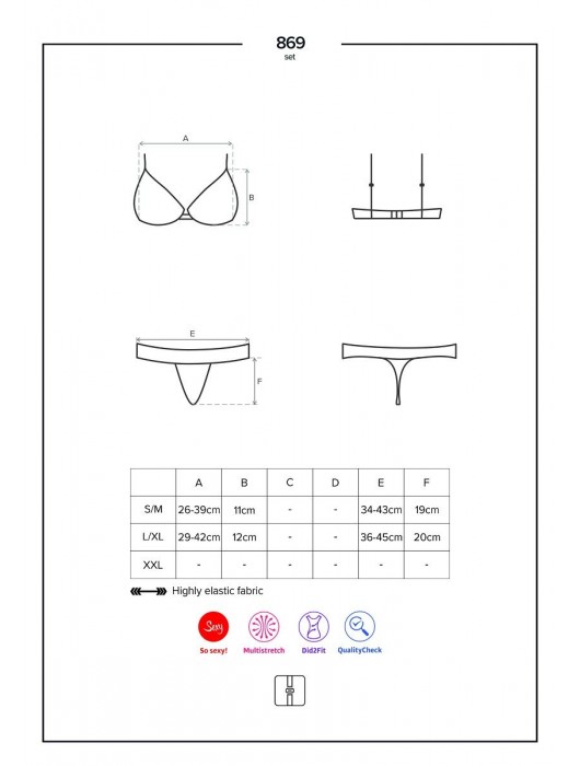 Соблазнительный комплект белья с кружевом - Obsessive купить с доставкой
