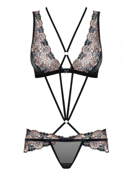 Изысканный комплект белья с цветочным кружевом - Obsessive купить с доставкой