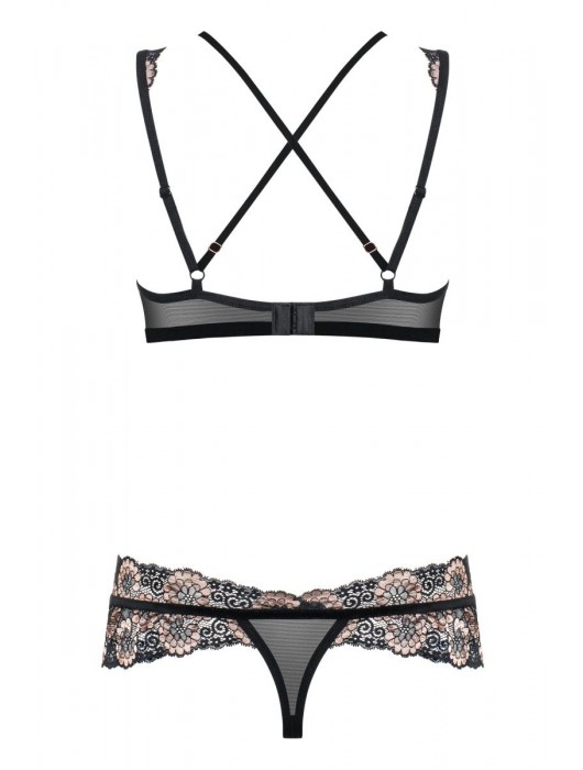 Изысканный комплект белья с цветочным кружевом - Obsessive купить с доставкой