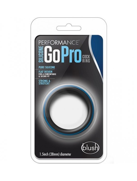 Черно-синее эрекционное кольцо Silicone Go Pro Cock Ring - Blush Novelties - в Ростове-на-Дону купить с доставкой
