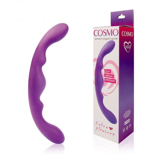 Фиолетовый двусторонний фаллоимитатор Cosmo - 26 см. - Bior toys