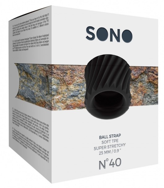 Черное эрекционное кольцо SONO №40 - Shots Media BV - в Ростове-на-Дону купить с доставкой