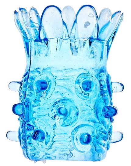 Голубая насадка на фаллос с шипами в виде ананаса - Sextoy 2011 - в Ростове-на-Дону купить с доставкой