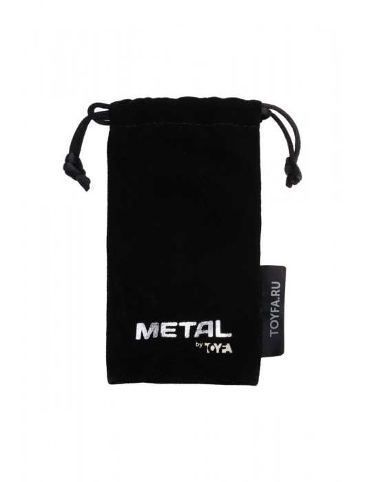 Серебристая коническая анальная пробка с красным кристаллом - 8 см. - ToyFa - купить с доставкой в Ростове-на-Дону