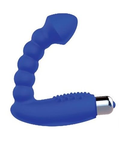 Синий массажер простаты с вибрацией - 10 см. - Bior toys - в Ростове-на-Дону купить с доставкой