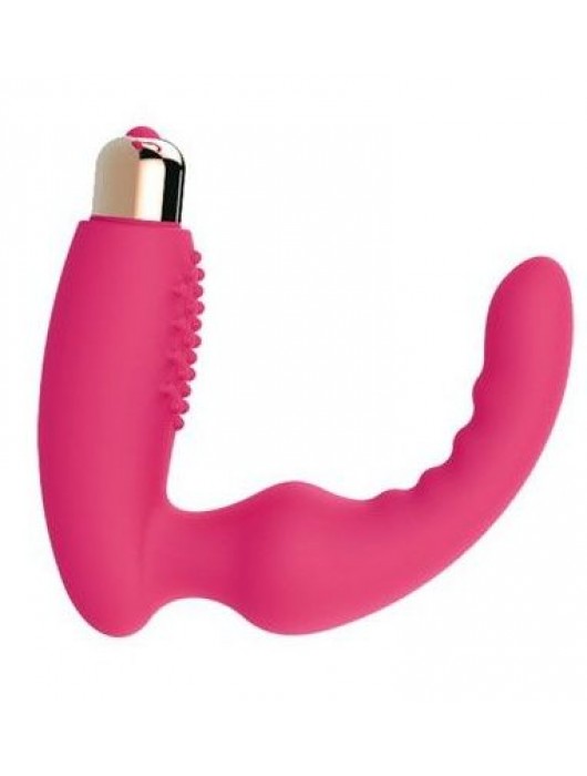 Розовый вибростумулятор простаты с изогнутым кончиком - Bior toys - в Ростове-на-Дону купить с доставкой