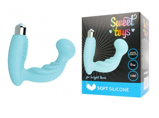 Голубой вибромассажер простаты с круглым кончиком - Bior toys - в Ростове-на-Дону купить с доставкой