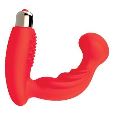 Красный вибромассажер простаты с круглым кончиком - Bior toys - в Ростове-на-Дону купить с доставкой