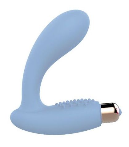 Голубой овальный гладкий вибростимулятор простаты - Bior toys - в Ростове-на-Дону купить с доставкой