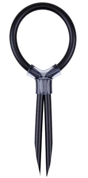 Черное силиконовое эрекционное кольцо-лассо Sex Expert - Bior toys - в Ростове-на-Дону купить с доставкой