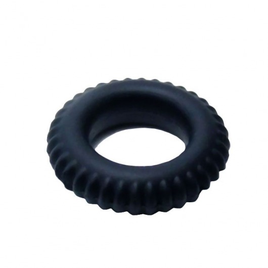 Черное силиконовое эрекционное кольцо-шина Sex Expert - Sex Expert - в Ростове-на-Дону купить с доставкой