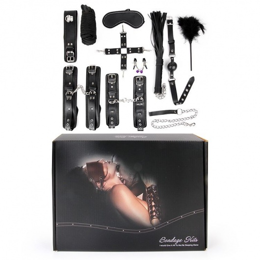 Изысканный черный набор БДСМ - Bior toys - купить с доставкой в Ростове-на-Дону