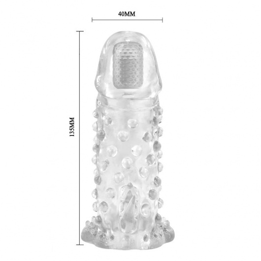 Закрытая прозрачная вибронасадка на пенис Sexy Friend - 13,5 см. - Bior toys - в Ростове-на-Дону купить с доставкой