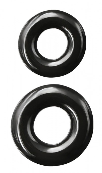 Набор из двух эрекционных колец черного цвета Double Stack - NS Novelties - в Ростове-на-Дону купить с доставкой